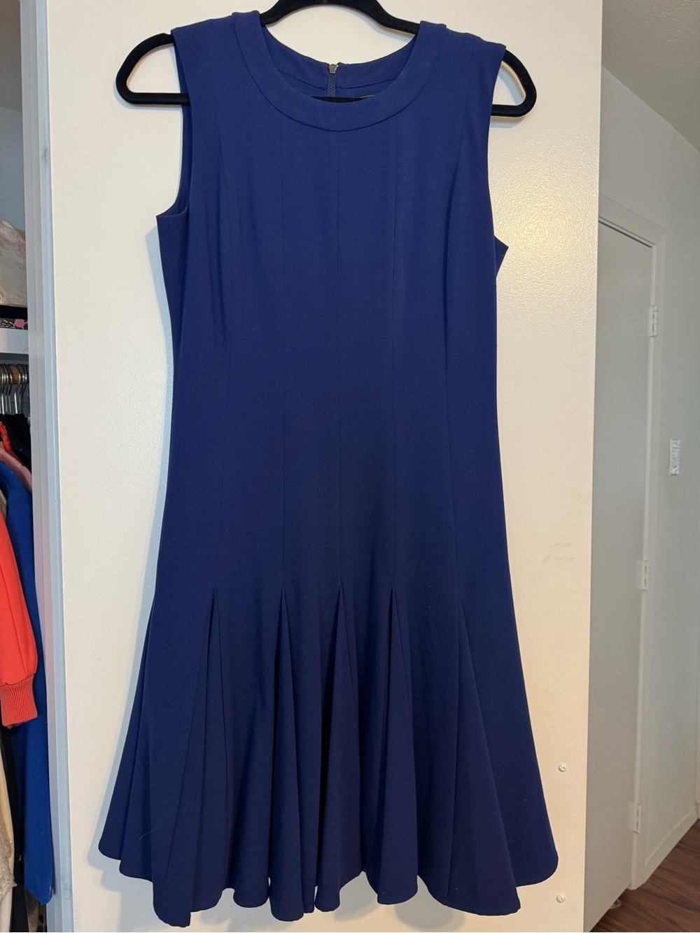 BCBGMaxAzria Sleeveless Royal Blue Midi Dress